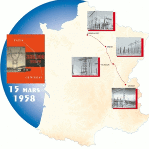 Evolution du réseau français à 400 kV de 1958 à 2000